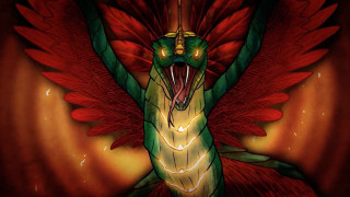 Green red dragon mouth open - dragon free wallpaper for desktop