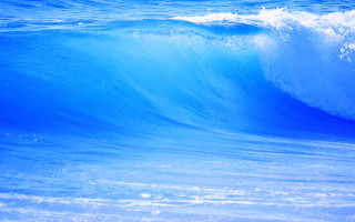 Ocean wave surfboard person blue - the water below free wallpaper