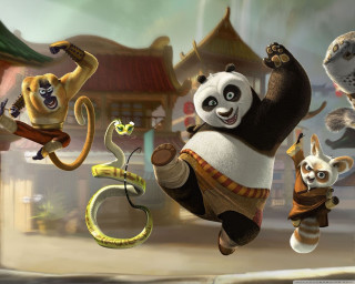 Panda animals flying snake string - other animal free wallpaper