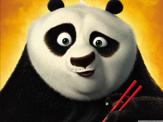 Panda bear chopsticks surprised yellow - its paw free wallpaper