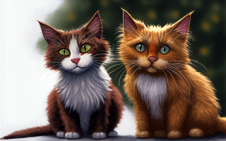 Cats tables tree detailed digital - brothers hildebrandt free wallpaper