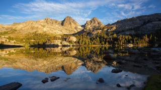 Mountain lake forest reflections outdoors - reflection free wallpaper for desktop