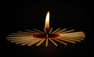 Matchstick lit heart red circle - the shape of a heart free wallpaper