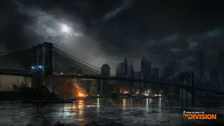 City bridge lights night smoke - ashcan school free wallpaper for desktop
