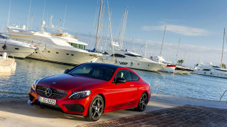 Red car marina boats yacht - a marina free wallpaper