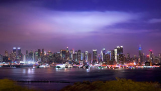 City skyline tall buildings water 2 - tall building and a body of water free wallpaper