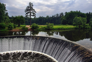 Waterfall lake forest pond nature - a large waterfall free wallpaper