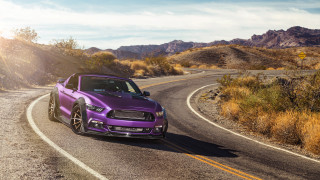 Purple car desert mountains sunbeam - a purple car free wallpaper
