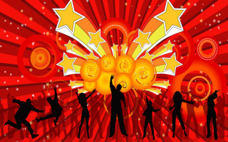 Dancing stars fireworks american flag - energetic free wallpaper