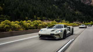 White sports car driving forest 4 - a white sports car free wallpaper