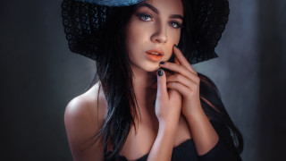 Elina karimova gothic portrait black 3 - black dress free wallpaper