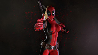 Deadpool woman knife blood wall - a knife and a knife free wallpaper for desktop