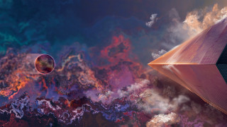 Futuristic space station crystal cubism - a futuristic space station free wallpaper