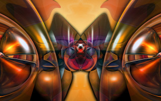 Red orange abstract biomechanical glowing - biomechanical free wallpaper for desktop