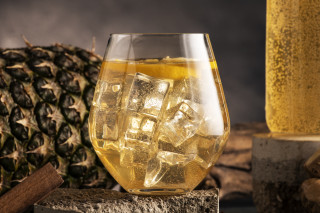 Glass ice pineapple candle table - crystal cubism free wallpaper