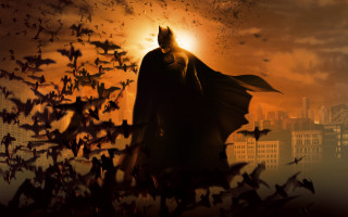 Batman city bats sunset autumn - a batman free wallpaper
