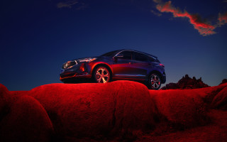 Red car desert night cloud - a rock in the desert free wallpaper