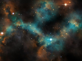 Large star cluster space aurora 2 - free stars wallpaper