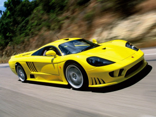 Yellow sports car driving forest 3 - a yellow sports car free wallpaper