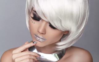Silver makeup portrait alice prin - her mouth free wallpaper