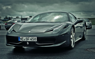 Black sports car parking lot 9 - other car free wallpaper