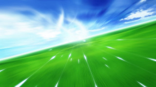 Green field white lines blue - white line free wallpaper