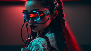 Woman goggles ponytail futuristic outfit - a futuristic outfit free wallpaper