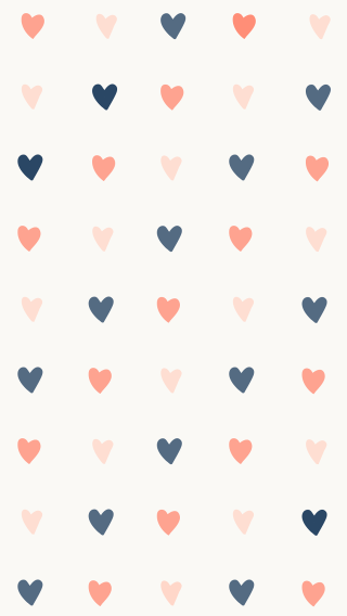 Hearts pattern white background blue - postminimalism free wallpaper for mobile
