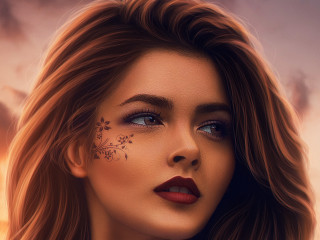 Dandelion tattoo sunset brown eyes - charlie bowater free wallpaper for desktop