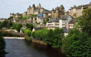 River city hillside bridges architecture - a hillside free wallpaper