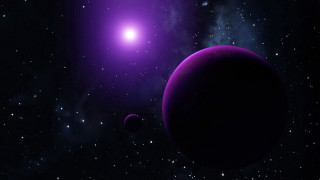 Purple space starfield brightlight astronaut - distant free wallpaper for desktop