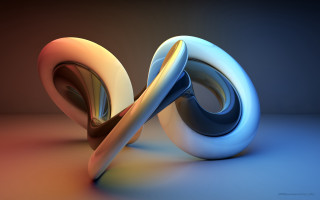 3d letter swirly design blue - generative free wallpaper