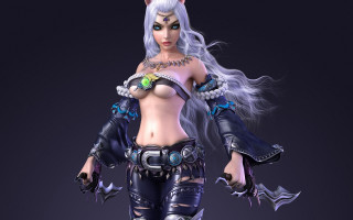 Horned catgirl furry fantasy portrait - fantasy style free wallpaper