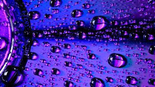 Purple water droplet clock underwater - synchromism free wallpaper