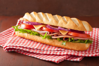 Sandwich meat cheese vegetables napkin - a sandwich free wallpaper