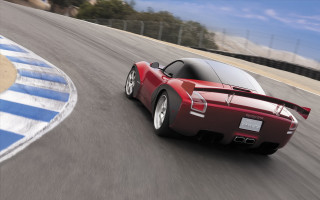 Red sports car race track 16 - line free wallpaper for desktop