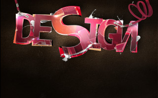 Red pink black typography 3d - international free wallpaper for desktop