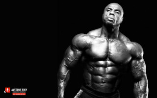 Muscular man shirtless posing dark - muscular free wallpaper