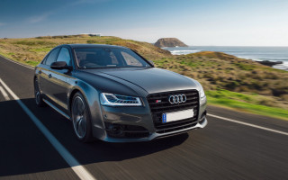 Silver car ocean cliff panfuturism - the ocean and a cliff free wallpaper