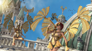 Woman bird costume building fantasy - epic fantasy free wallpaper for desktop