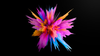 Colorful flower black background 3d - a colorful flower free wallpaper
