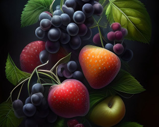 Berries apples leaves plant food - leaf and berries free wallpaper