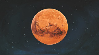 Red planet stars space art 2 - planet free wallpaper