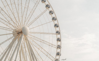 Ferris wheel people plane park - overhead in the sky free wallpaper