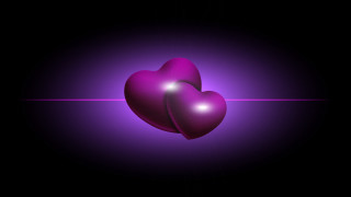 Purple hearts neoromantic love digital - two heart free wallpaper