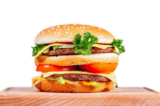 Hamburger cheese lettuce tomato mayonnaise - a hamburger free wallpaper