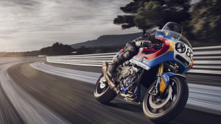 Motorcycle driving cloudy sky trees - a sky background and trees free wallpaper