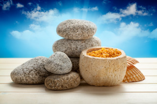 Cereal rocks shell beach sky - rock next free wallpaper