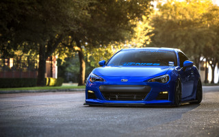 Blue sports car 3d render 2 - realistic lighting free wallpaper