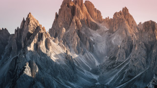 Mountain range pink sky clouds 12 - a few mountain free wallpaper